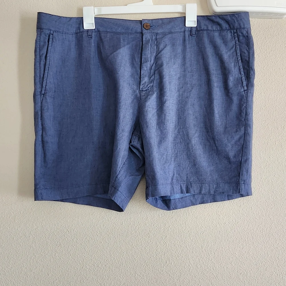 Faherty Mens Blue Tradewinds Linen Blend Shorts Size 42 NWT 7.5